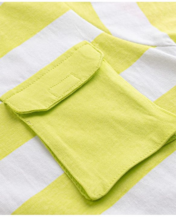 Babyhug 100% Cotton Knit Half Sleeves Striped T-Shirt -Multicolor