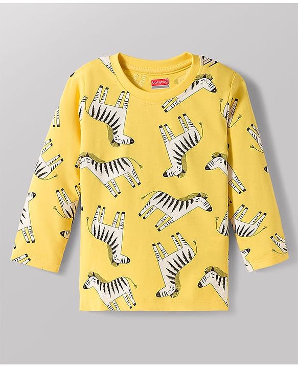 Babyhug 100% Cotton Knit Full Sleeves Co-ord Night Suits With Animal Print Pack of 2 - Multicolor