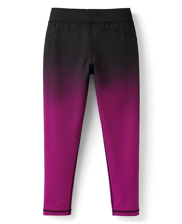 Pine Active Knit Full Length Leggings With Ombre Effect - Black