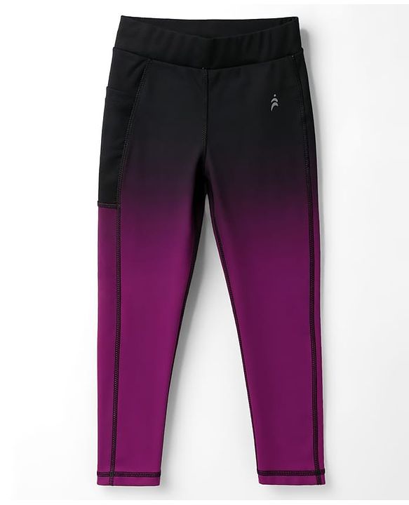 Pine Active Knit Full Length Leggings With Ombre Effect - Black
