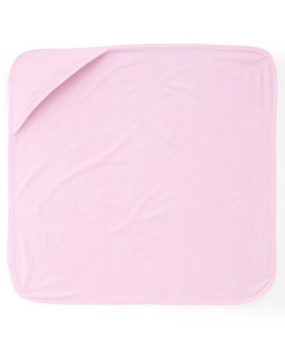 Babyhug Terry Knit Solid Colour Hooded Towel L 77.5 X B 77.5 cm - Pink