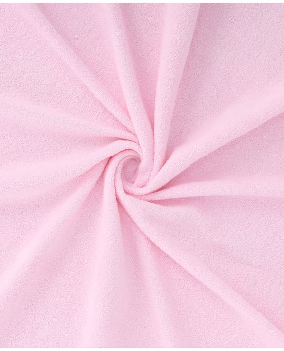 Babyhug Terry Knit Solid Colour Hooded Towel L 77.5 X B 77.5 cm - Pink