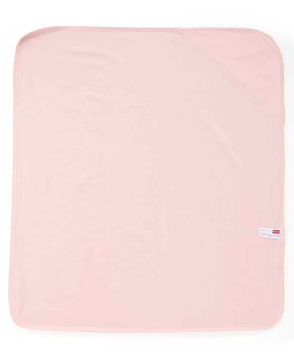 Babyhug Terry Knit Solid Colour Towel with Hooded L 80 X B 76 cm - Light Pink