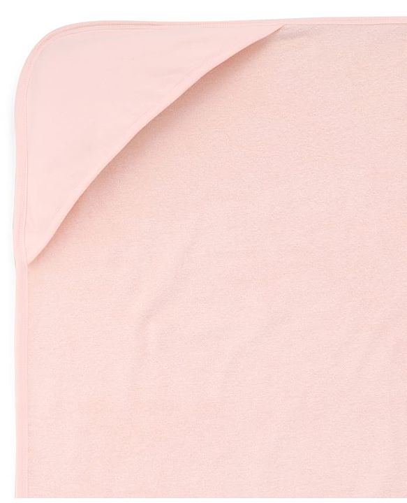 Babyhug Terry Knit Solid Colour Towel with Hooded L 80 X B 76 cm - Light Pink