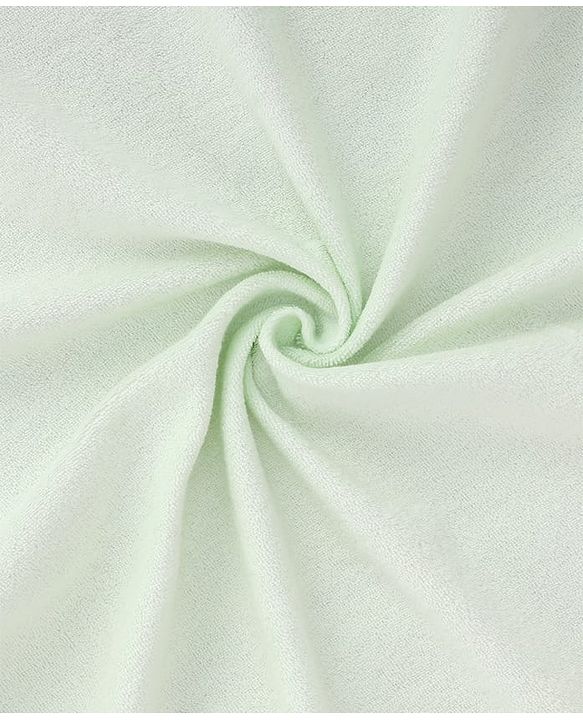 Babyhug Cotton Knit Solid Hooded Wrapper L 74 x B 74 cm - Mint Green