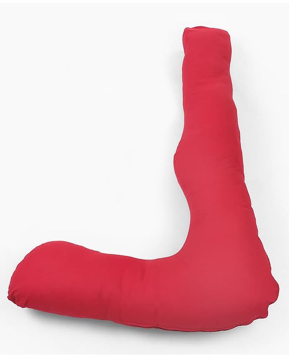 Babyhug 100% Cotton Flexible & Supportive H Shape Maternity Pillow with Extra Support - Maroon | Soft yet Firm | Breathable Fabric | Sleep Feeding & Back Support | Ideal for Pregnant Women | Facilitates Peaceful Sleep | Full body Support