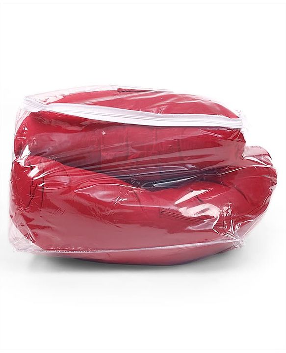 Babyhug 100% Cotton Flexible & Supportive H Shape Maternity Pillow with Extra Support - Maroon | Soft yet Firm | Breathable Fabric | Sleep Feeding & Back Support | Ideal for Pregnant Women | Facilitates Peaceful Sleep | Full body Support