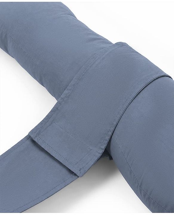 Babyhug 100% Cotton Flexible & Supportive H Shape Maternity Pillow with Extra Support- Grey | Soft yet Firm| Breathable Fabric| Sleep Feeding & Back Support | Ideal for Pregnant Women