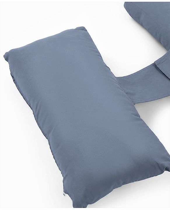 Babyhug 100% Cotton Flexible & Supportive H Shape Maternity Pillow with Extra Support- Grey | Soft yet Firm| Breathable Fabric| Sleep Feeding & Back Support | Ideal for Pregnant Women