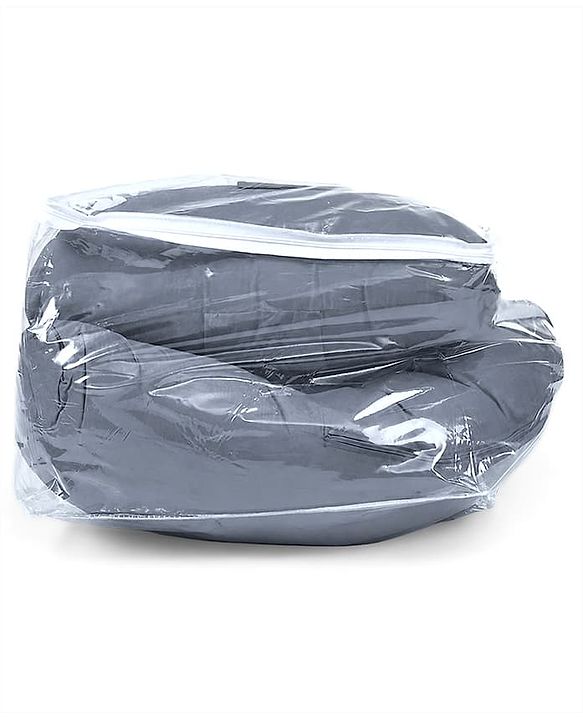 Babyhug 100% Cotton Flexible & Supportive H Shape Maternity Pillow with Extra Support- Grey | Soft yet Firm| Breathable Fabric| Sleep Feeding & Back Support | Ideal for Pregnant Women