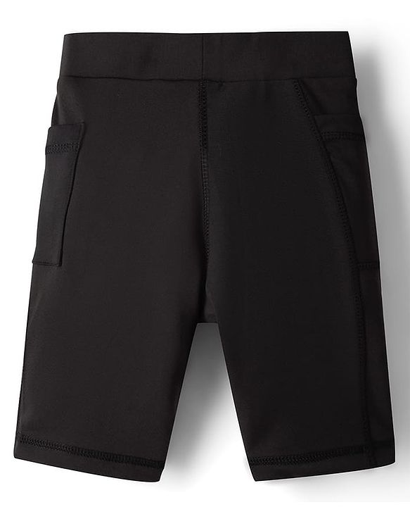 Pine Active Knit Ultra Comfort way Stretch Aero Soft Cycling Shorts Solid Colour - Black