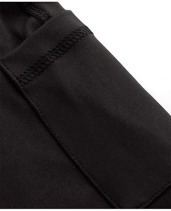 Pine Active Knit Ultra Comfort way Stretch Aero Soft Cycling Shorts Solid Colour - Black