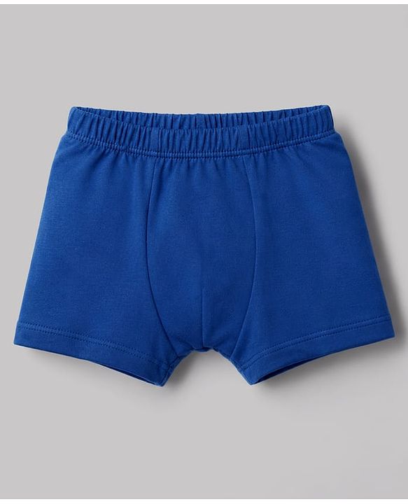 Babyhug 100% Cotton Single Jersey Knit Striped & Boat Printed Trunks Pack of 3 -Navy & White