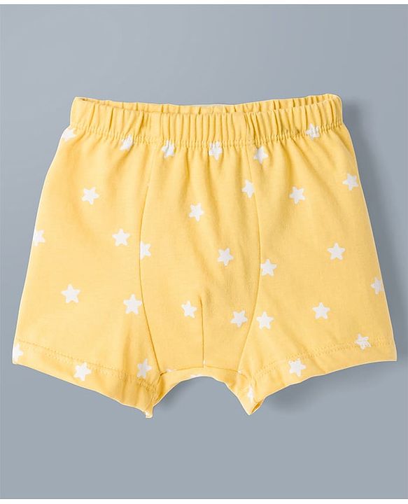 Babyhug 100% Cotton Knit Trunks With Taxi & Star Print Pack of 3 - Multicolor