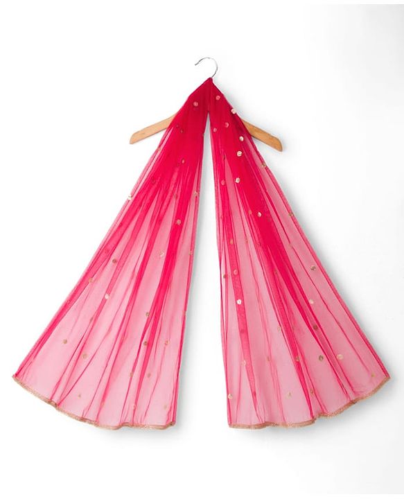 Babyhug Georgette Woven Sleeveless Choli Lehenga Set With Floral Embroidery & Dupatta - Pink