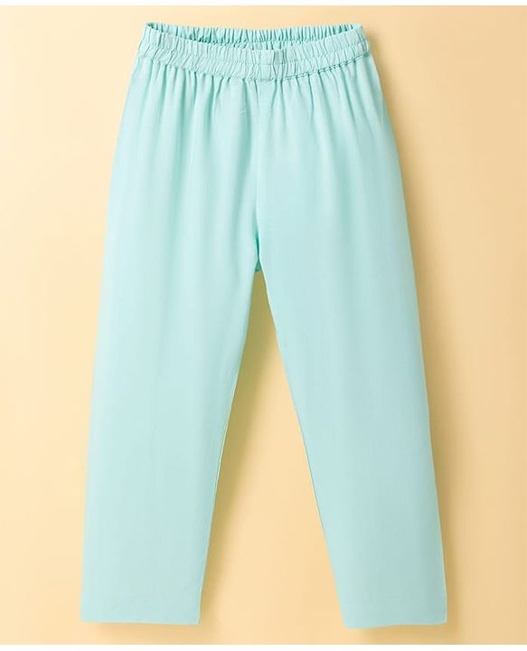 Babyhug Cotton Blend Woven Full Sleeves Kurta Pyjama Set with Embroidered Nehru Jacket - Aqua Blue