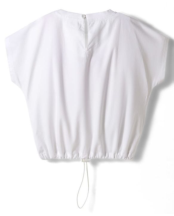 Babyhug Cotton Woven Half Sleeves Text Printed Top & Pant Set - White & Lilac