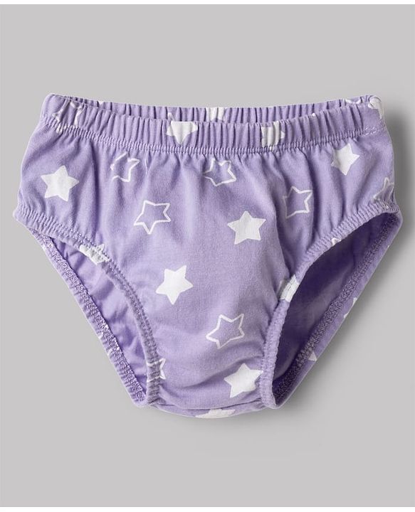 Babyhug 100% Cotton Knit Star Printed Briefs Pack of 3 - Multicolor