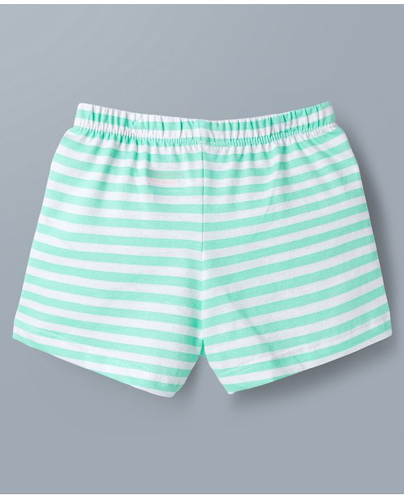 Babyhug 100% Cotton Knit Striped & Cherry Printed Trunks Pack of 3 - Multicolor