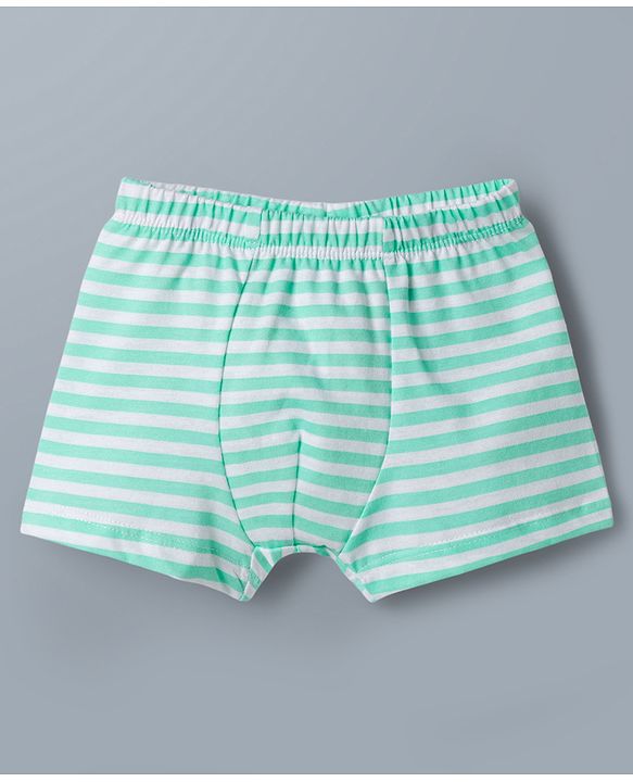 Babyhug 100% Cotton Knit Striped & Cherry Printed Trunks Pack of 3 - Multicolor