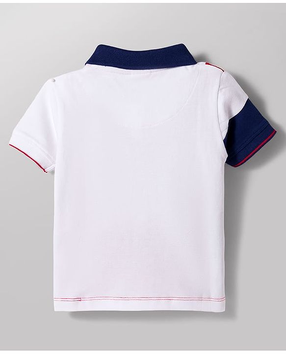 Babyhug 100% Cotton Knit Half Sleeves Cut N Sew Vehicles Printed Polo T-Shirt & Shorts Set - Multicolour