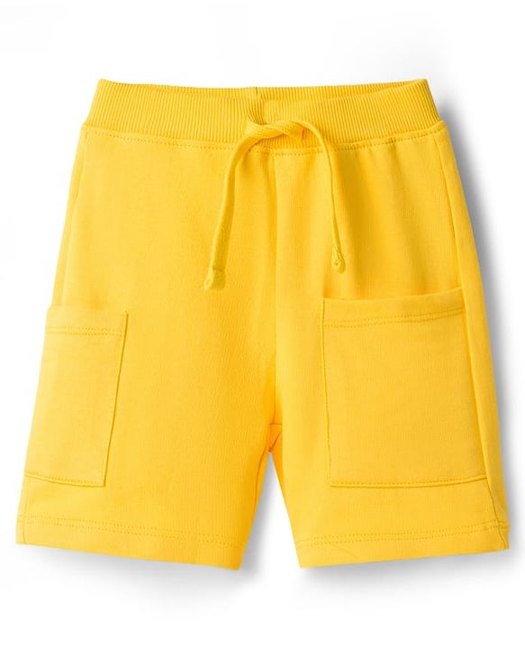 Babyhug Single Jersey Knit Half Sleeves T-Shirt & Shorts Set with Surfing Print - Blue & Yellow