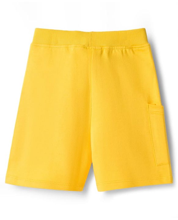 Babyhug Single Jersey Knit Half Sleeves T-Shirt & Shorts Set with Surfing Print - Blue & Yellow
