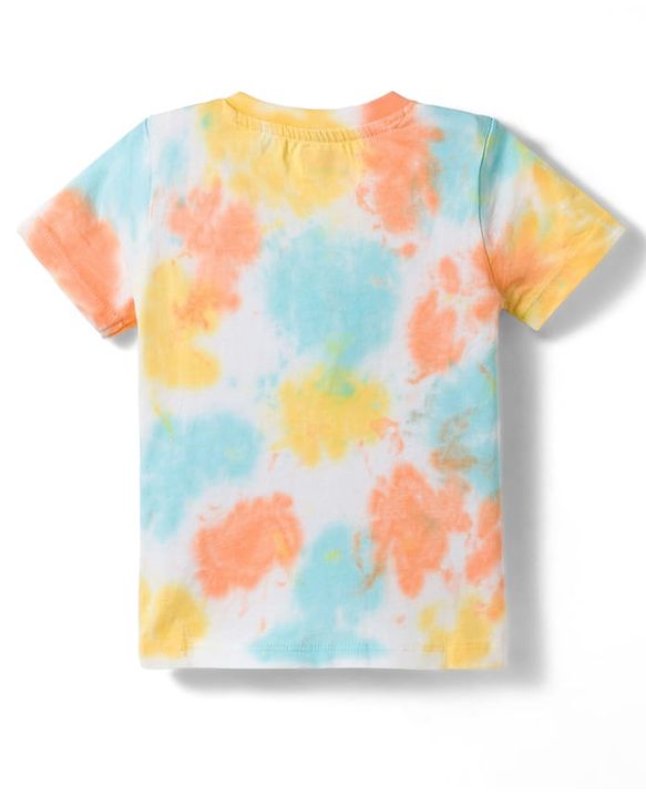 Babyhug 100% Cotton Knit Half Sleeves Smile Printed Co-Ords T-Shirt & Shorts Set - Multicolour