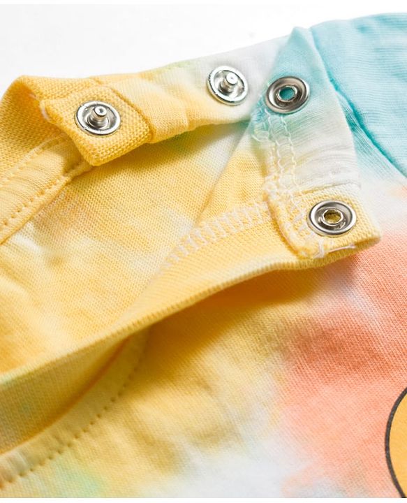 Babyhug 100% Cotton Knit Half Sleeves Smile Printed Co-Ords T-Shirt & Shorts Set - Multicolour