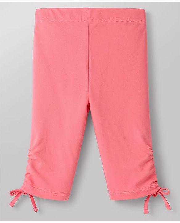 Babyhug Single Jersey Half Sleeves Top & Pyjama Set With Floral Print & Applique - White & Pink