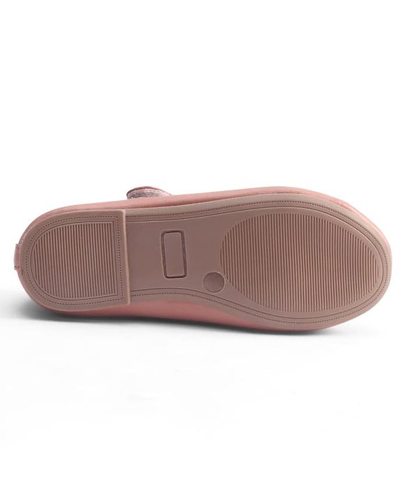 Pine Kids Velcro Closure Ballerina With Bow Applique - Pink
