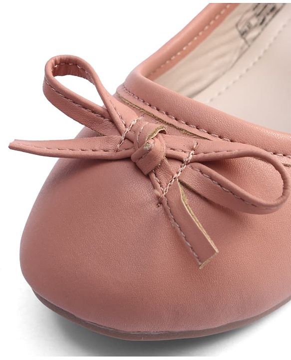Pine Kids Velcro Closure Ballerina With Bow Applique - Pink