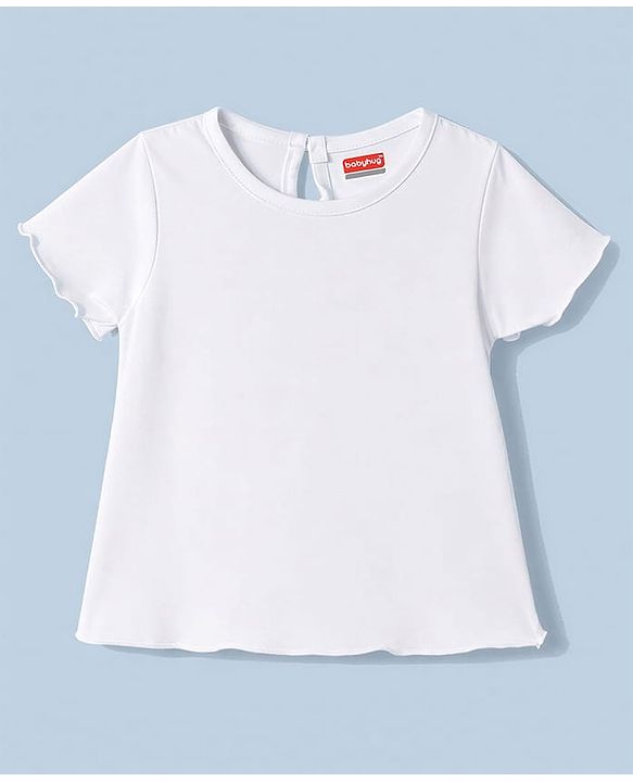 Babyhug 100% Cotton Single Jersey Knit Half Sleeves Floral & Text Printed Frock With Inner Tee - Red