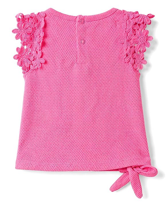 Babyhug Cotton Knit Top with Knot Detailing Pink 6-9 Months