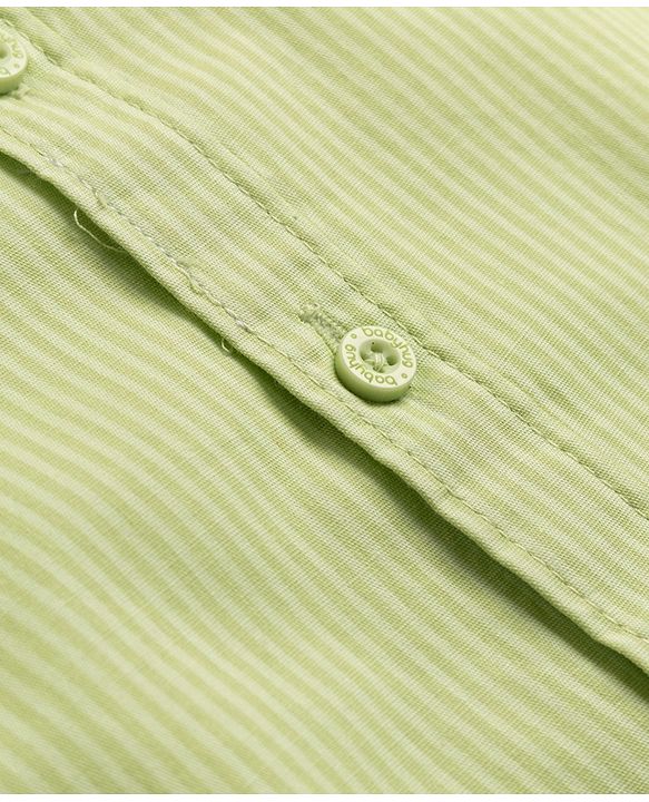 Babyhug Cotton Woven Half Sleeves Striped Shirt - Green
