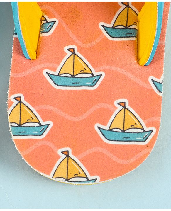 Cute Walk by Babyhug Slip On Flip Flop With Nautical Theme Print - Pink