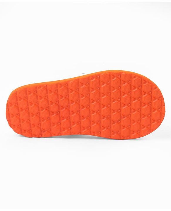 Cute Walk by Babyhug Text Printed Slip On Flip Flops -Orange
