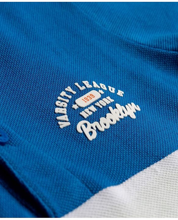 Babyhug Cotton Knit Striped Polo T-Shirt With Text Print - Multicolor