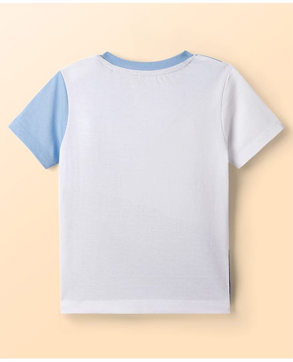 Babyhug Cotton Knit T-Shirt with Graphics Multi Color 6-9 Months
