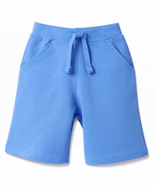 Kookie Kids Single Jersey Knit Half Sleeves T-Shirt & Shorts Set with Little Dude Print - Blue