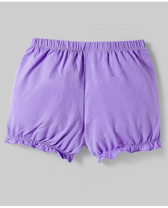 Pine Kids Cotton Lycra Knit Hearts Printed Bloomers Pack Of 3 ( Colour May Vary )