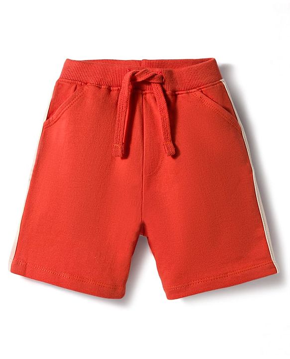 Babyhug Single Jersey Knit Half Sleeves T-Shirt & Shorts Set with Animal Print - Rust Orange