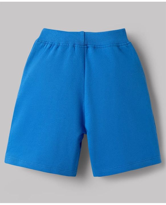 Babyhug Single Jersey Knit Sleeveless T-Shirt & Shorts Set With Sailboat Print - White & Blue