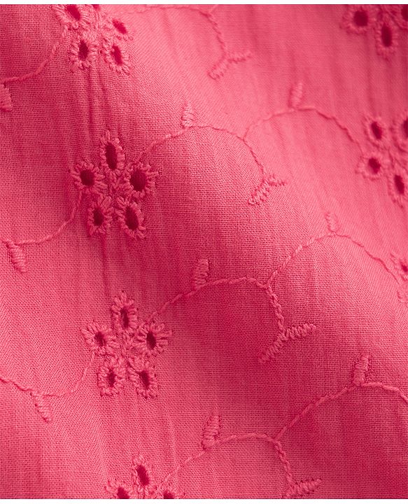 Pine Kids Schiffili Woven Sleeveless Solid Colour Dress - Fuchsia