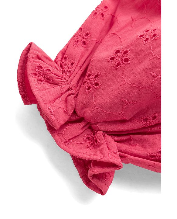 Pine Kids Schiffili Woven Sleeveless Solid Colour Dress - Fuchsia