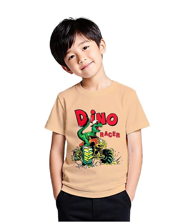 Buy NUSYL Cotton Blend Knit Half Sleeves Dino Racer Text & Tractor