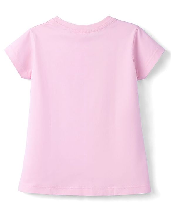 Babyhug Cotton Knit Half  Sleeves T-Shirt & Shorts Night Suit With Unicorn & Star Print - Pink