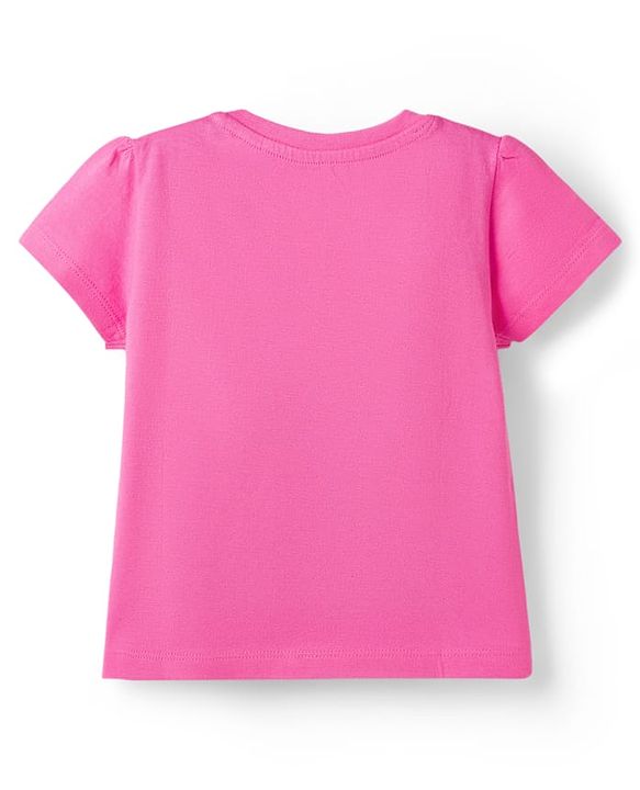 Babyhug Cotton Knit Half  Sleeves T-Shirts & Short Night Suit with Duck Print - Pink