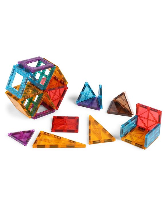 Babyhug Magnetic Tiles for Kid - 26 Pcs| Magnetic Building Blocks| Educational Learning Toy| Learning Educational Brain Toys | Boosts Creativity & Imagination| Strong Durable Magnets| STEAM Learning
