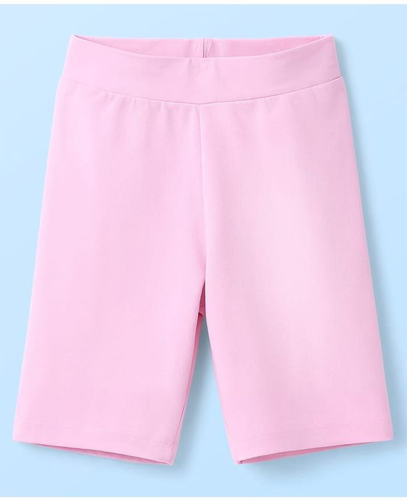 Pine Kids Cotton Knit Half Sleeves Top & Shorts Set with Chicago Print - Pink